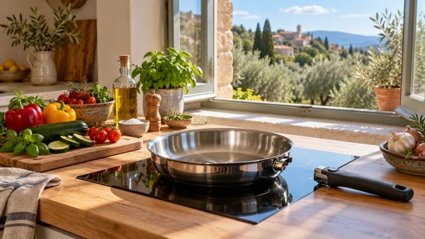 Les avantages d'une poêle inox avec manche amovible en cuisine