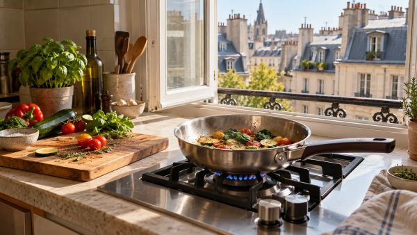 Les avantages d'une poêle inox avec manche amovible en cuisine